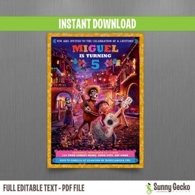 Coco Birthday Invitation - Design 3